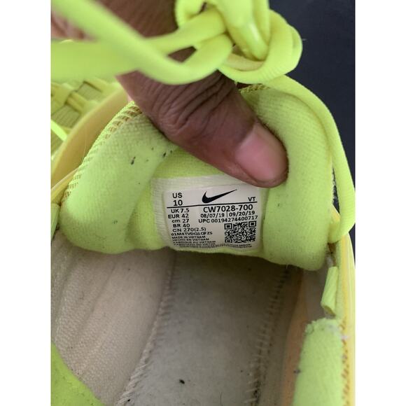 CW7028-700 Nike Air Max 97 SE Retro Triple Volt Green Neon US 10 Women’s Used - Picture 8 of 8